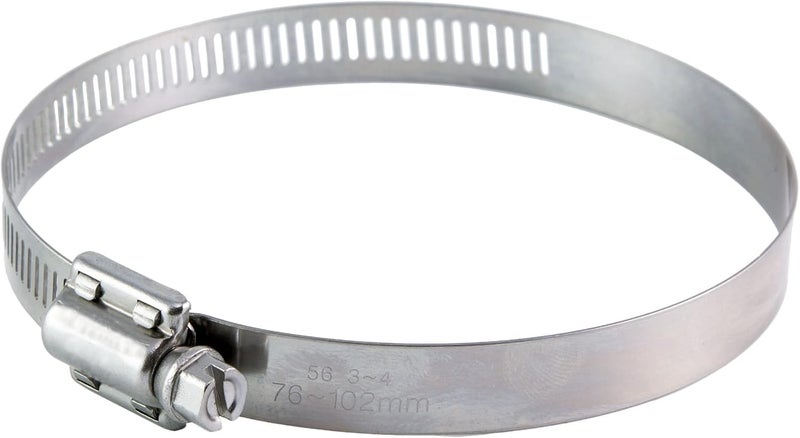 Everon All 300 Grade Stainless Steel High Torque Hose Clamp, Worm Drive, SAE Size 56, 3" to 4" Diameter Range, 1/2" Bandwidth (Pack of 5) - Image 1